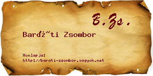 Baráti Zsombor névjegykártya