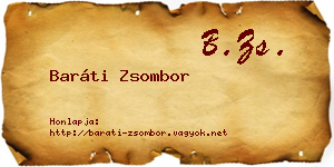 Baráti Zsombor névjegykártya