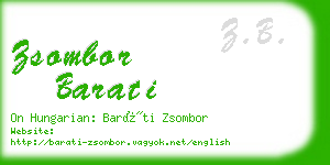 zsombor barati business card